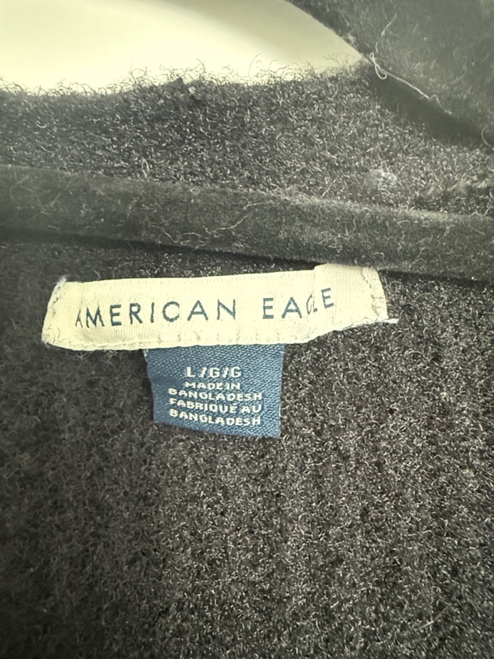 American Eagle Outfitters Oversized Black V-Neck Button Cozy Cardigan - Picture 3 of 6